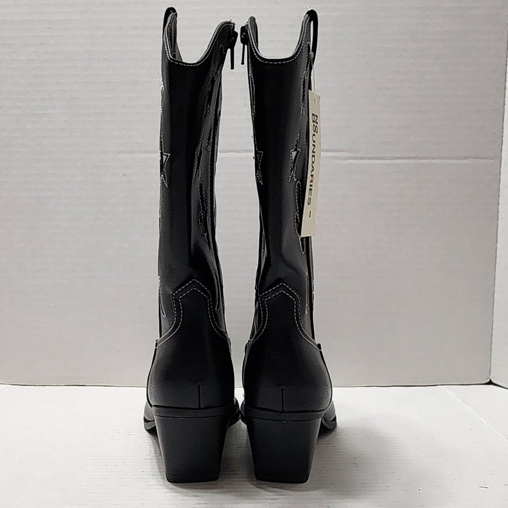 New No Boundaries Novelty Western Boots - Flower, Cactus, Moon & Stars - Size 8 - Picture 8 of 9